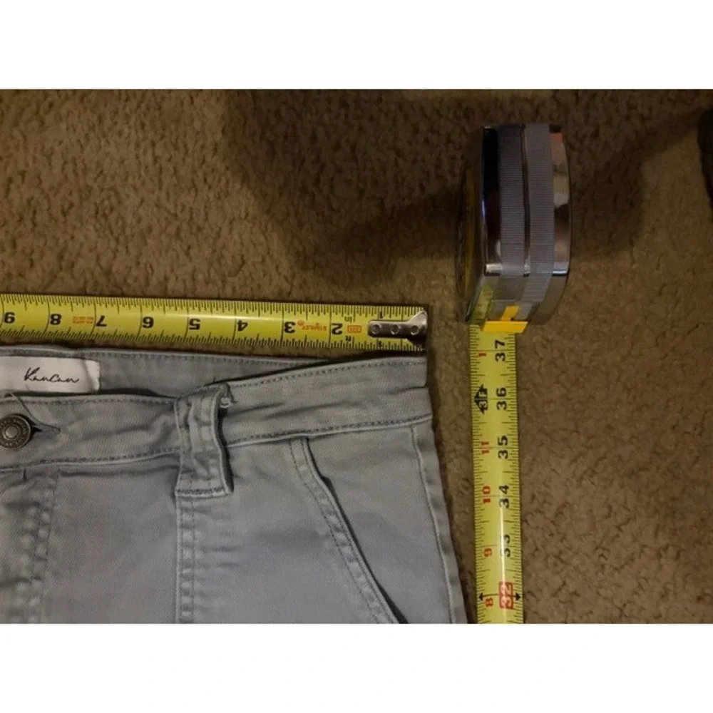 KanCan Women Grey Jogger Pants High Rise Cargo KC7127GR Size 11/29 T35-36